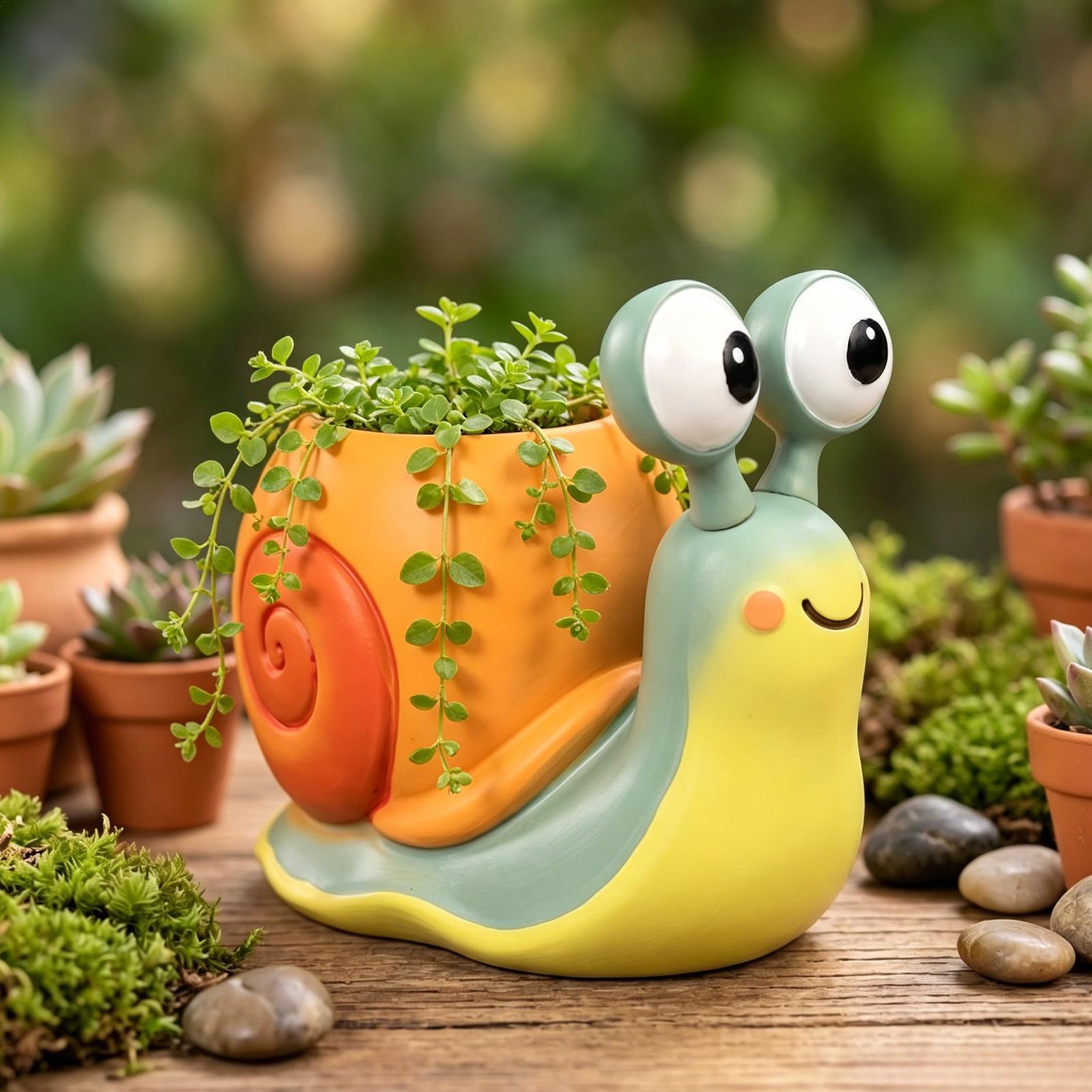 Snail Shape Flower Pot Snail f - Echeveria Succulent review and price